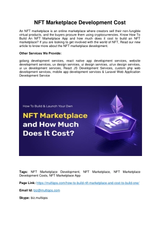 How Much Does it Cost to Build an NFT Marketplace in 2022?