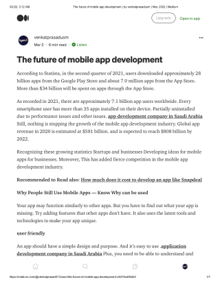The future of mobile app development