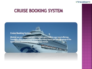 Cruise Booking System