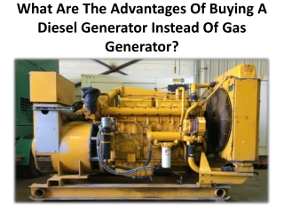 Reasons & factors for diesel engines