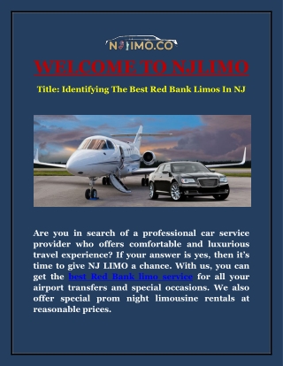 Identifying The Best Red Bank Limos In NJ