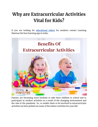 Why are Extracurricular Activities Vital for Kids_