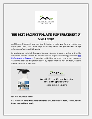 The Best Product for Anti Slip Treatment in Singapore