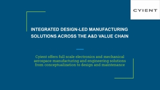 Aerospace Manufacturing Solutions _Cyient