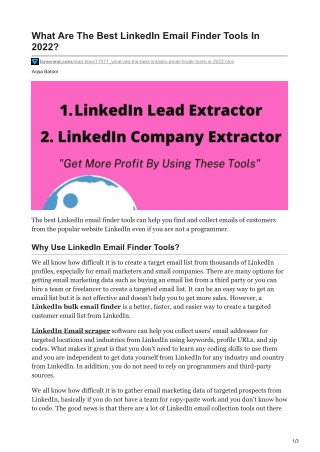 What Are The Best LinkedIn Email Finder Tools In 2022