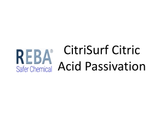 Citric Acid Passivation