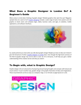 Graphic Designer in London