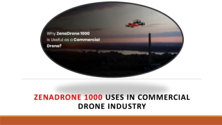ZenaDrone 1000 Uses in Commercial Drone industry