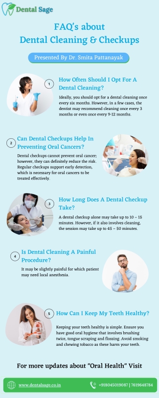 FAQ's about Dental Cleaning & Checkups - Best Dental Clinic in Yelahanka - Dental Sage