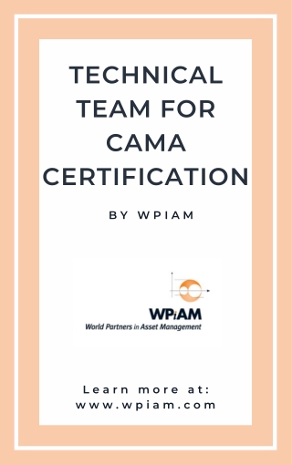 TECHNICAL TEAM FOR CAMA CERTIFICATION