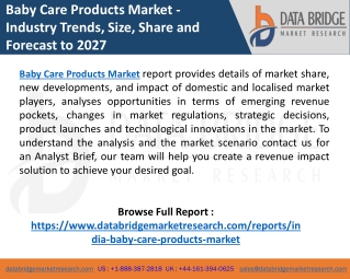 Baby Care Products Market