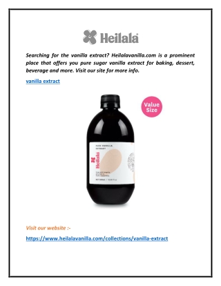 vanilla extract  Heilalavanilla.com