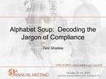 Alphabet Soup: Decoding the Jargon of Compliance