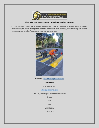 Line Marking ContractorsCitylinemarking.com