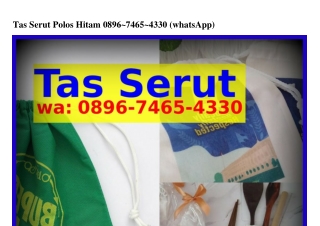 Tas Serut Polos Hitam