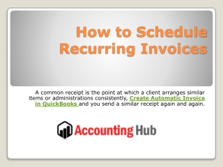 How to Set up Automatic Invoice in QuickBooks