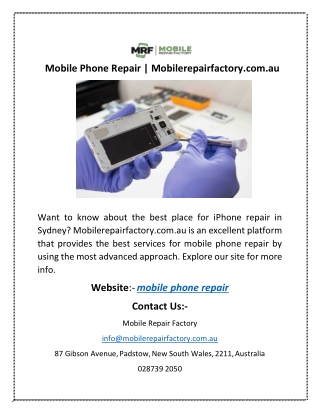 Mobile Phone Repair | Mobilerepairfactory.com.au