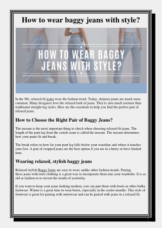 How to wear baggy jeans with style