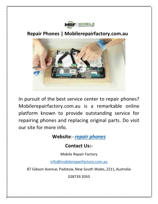 Repair Phones | Mobilerepairfactory.com.au