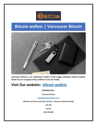 Bitcoin wallets | Vancouver Bitcoin