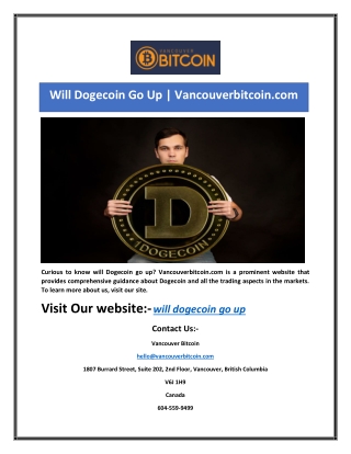 Will Dogecoin Go Up | Vancouverbitcoin.com