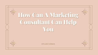 How Can A Marketing Consultant Can Help You