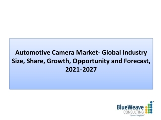 Automotive Camera Market Growth 2022