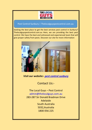 Pest Control Sunbury | Thelocalguyspestcontrol.com.au