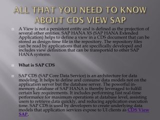 cds view sap