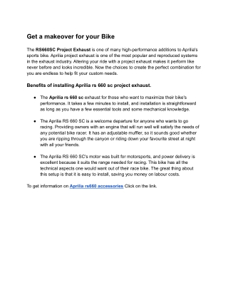 Get a makeover for your Bike