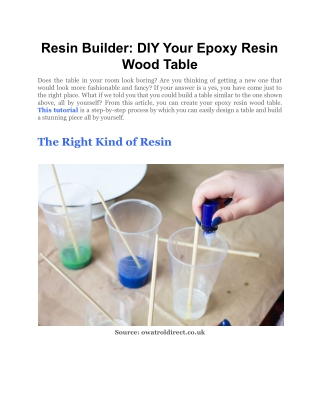 Resin Builder_ DIY Your Epoxy Resin Wood Table