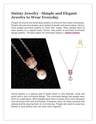 Dainty Jewelry