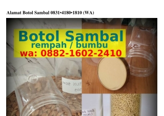 Alamat Botol Sambal ౦8ᣮ1–ㄐ18౦–181౦{WA}