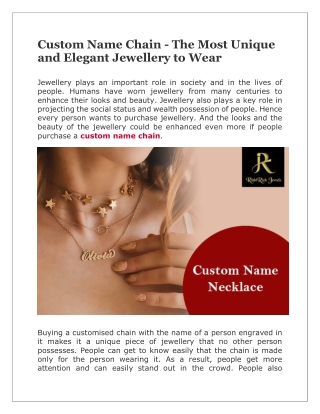 Custom Name Chain