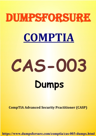 Get Definite Success with CompTIA CAS-003 Dumps - Dumpsforsure