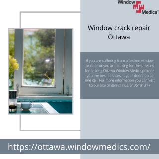 Window crack repair Ottawa