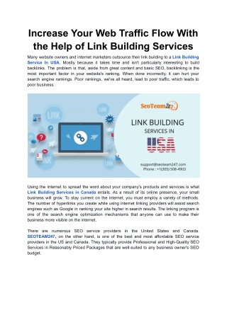 Increase Your Web Traffic Flow With the Help of Link Building Services (2)