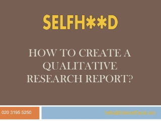How to Create a Qualitative Research Report?