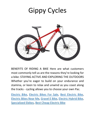 Electric Bikes For Sale