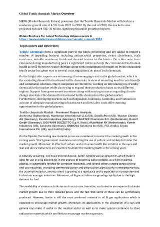 Textile chemicals Market