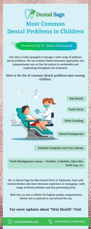 Dental Problems in Children | Best Dental Clinic in Yelahanka | Dental Sage