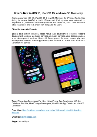 What's New in iOS 15, iPadOS 15 & macOS Monterey - WWDC 2021