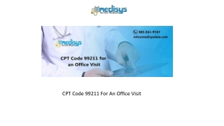 CPT Code 99211 For An Office Visit