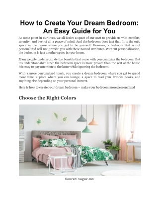 How to Create Your Dream Bedroom_ An Easy Guide for You