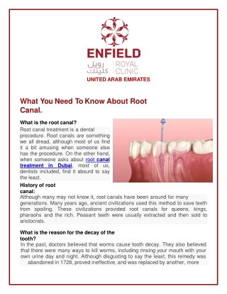 What You Need To Know About Root Canal