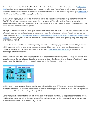 What's Up With Jeff Brown's “Gte” And “World Ipo Day” - Stock ...