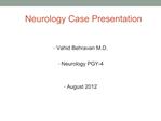 Neurology Case Presentation