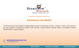 Autonomous Cars Market Size, Share, Trend, Forecast, & Industry Analysis
