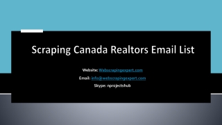  Scraping Canada Realtors Email List