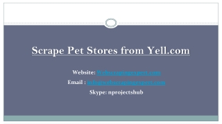 Scrape Pet Stores from Yell.com